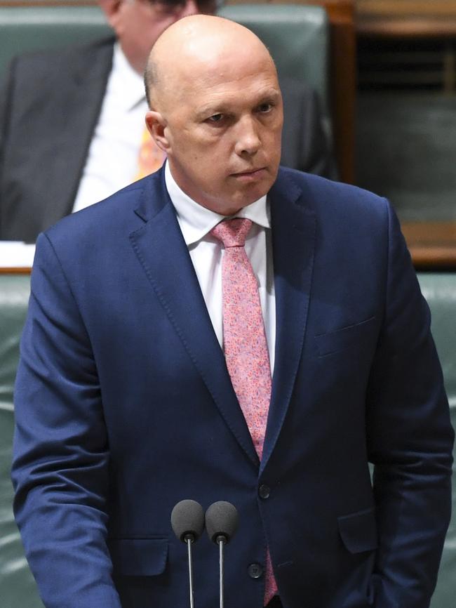 Australian Home Affairs Minister Peter Dutton. Picture: Lukas Coch/AAP