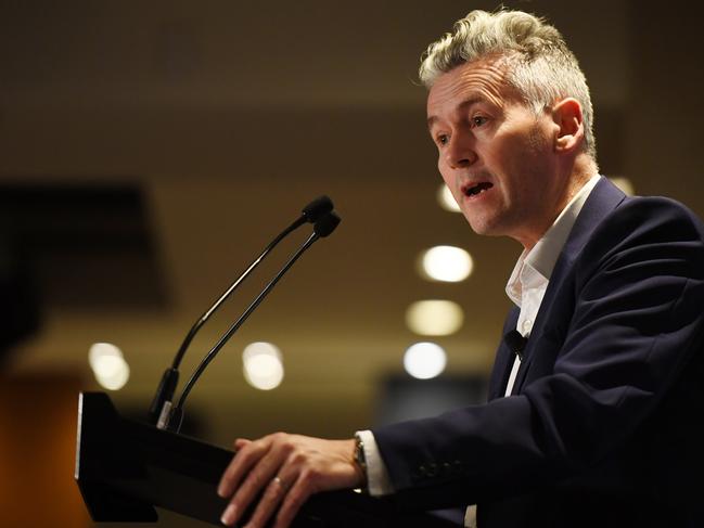 Coles Managing Director John Durkan speaking at the American Chamber of Commerce in Australia (AMCHAM) lunch in Sydney, Thursday, July 27, 2017. (AAP Image/Dean Lewins) NO ARCHIVING