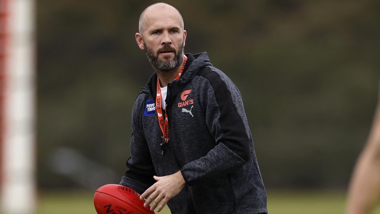 Coach Mark McVeigh during a GWS Giants training session. Picture: Phil Hillyard