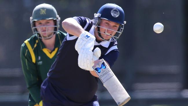 Former Geelong cricketer Tyler Larkin is leading the way in runs in Shepparton this season. Picture: Mike Dugdale