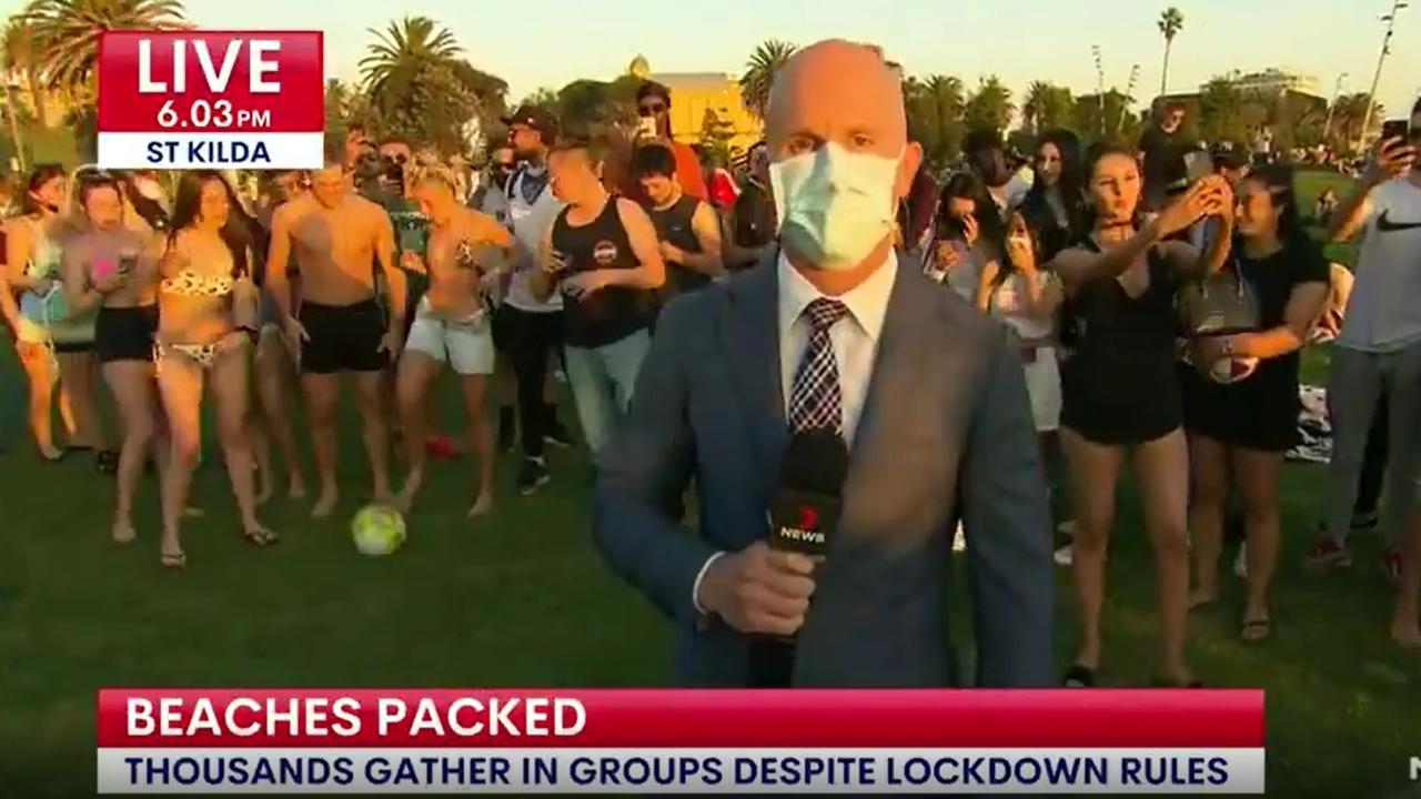 St Kilda’s infamous lockdown beach party.