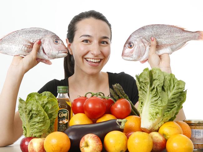 The Mediterranean style diet is full of fresh fruit and veggies, whole grains, legumes and moderate levels of oily fish, olive oil and dairy products. Picture: David Caird.