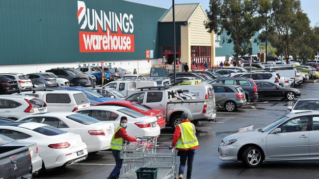 Bunnings will have mobile testing available at some of its carparks as part of a state government initiative. Picture: Nicki Connolly