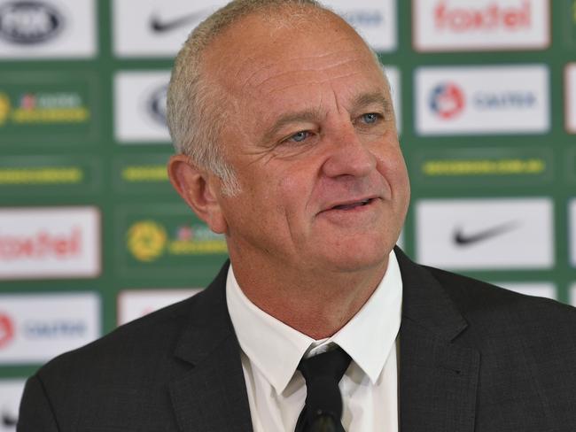 Socceroos Head Coach Graham Arnold is seen during a press conference in Sydney, Thursday, December 20, 2018. The Socceroos will name Australia's 23-player squad for the AFC Asian Cup UAE 2019. (AAP Image/Brendan Esposito) NO ARCHIVING