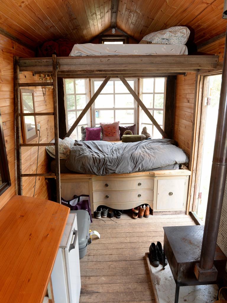 This studio truck includes a bedroom loft, storage and a heater. Picture: Kylie Else