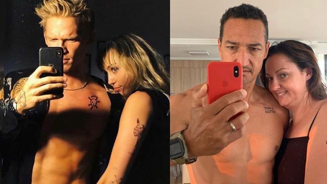 Celeste Barber and her husband Api Robin impersonate Cody Simpson and Miley Cyrus, "When you find their talent, hold onto it!" in one of her many send-ups of celebrity social media posts. Picture: @celestebarber/Instagram