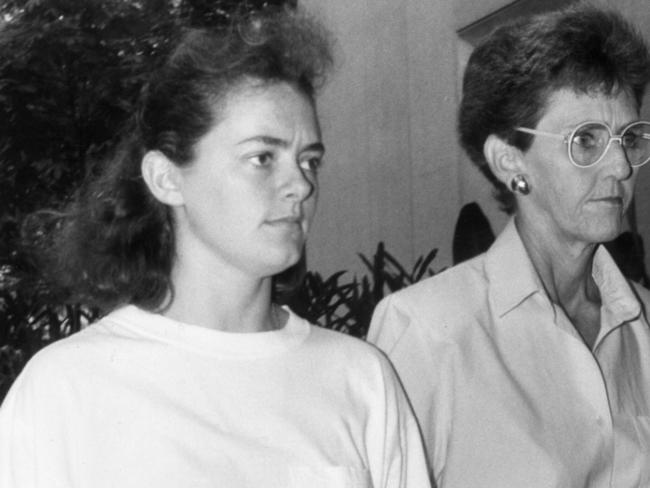 Tracey Ann Waugh and her mother Kelley Waugh outside the Supreme Court.