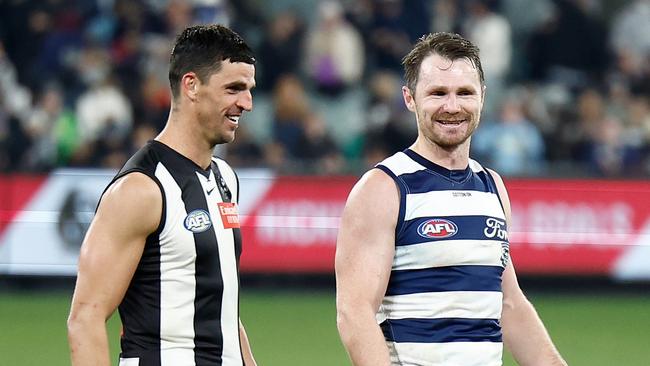 Scott Pendlebury has never played at GMHBA Stadium. Picture: Michael Willson/AFL Photos via Getty Images