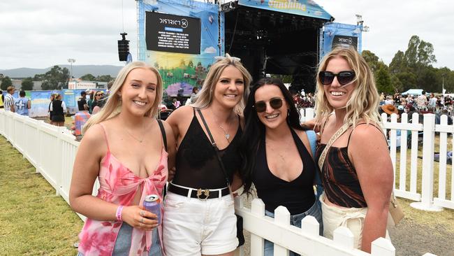 Hello Sunshine Music &amp; Food Festival. Chloe Mitchell, Hayley Brissett, Lucy Burke and Mary Nagle Picture: David Smith