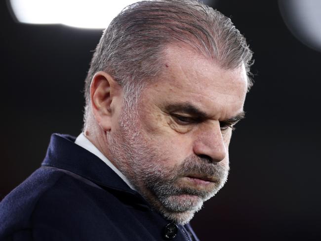 File Photo - Tottenham Hotspur Sack Manager Ange Postecoglou - SOUTHAMPTON, ENGLAND - DECEMBER 15: Ange Postecoglou, Manager of Tottenham Hotspur, reacts during the Premier League match between Southampton FC and Tottenham Hotspur FC at St Mary's Stadium on December 15, 2024 in Southampton, England. (Photo by Dan Istitene/Getty Images)