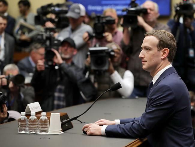 Facebook co-founder, Chairman and CEO Mark Zuckerberg prepares to testify before US Congress. Picture: Getty