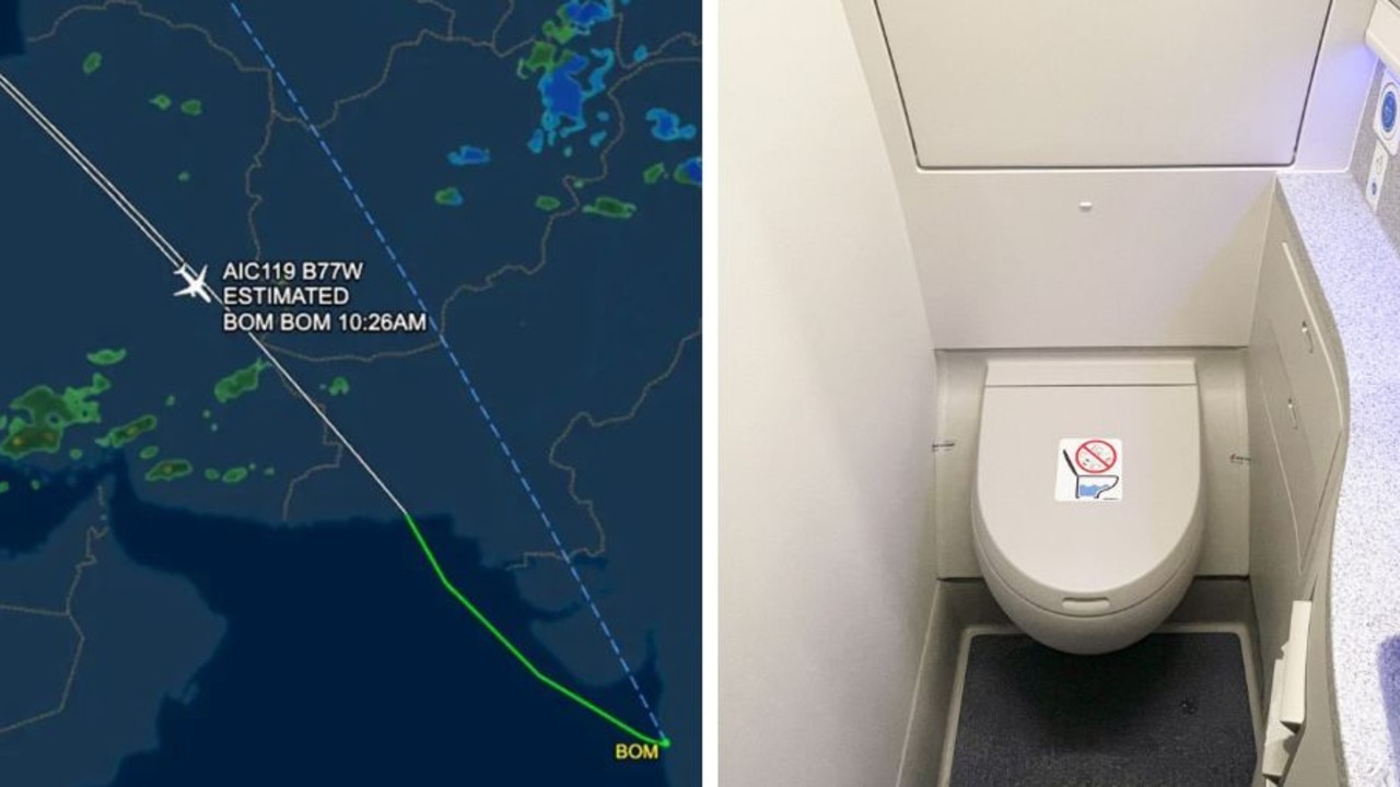 Plane turns back after wild toilet act