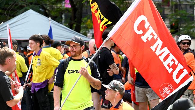 CFMEU rally in Brisbane Picture: NewsWire / John Gass