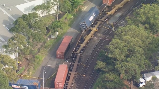 Two freight trains collided in Banksmeadow. Picture: Supplied