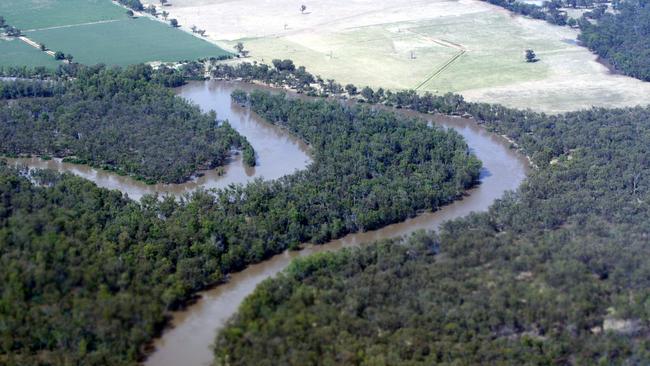 An aerial view of the Murray Darling Basin, taken near Finley, NSW.