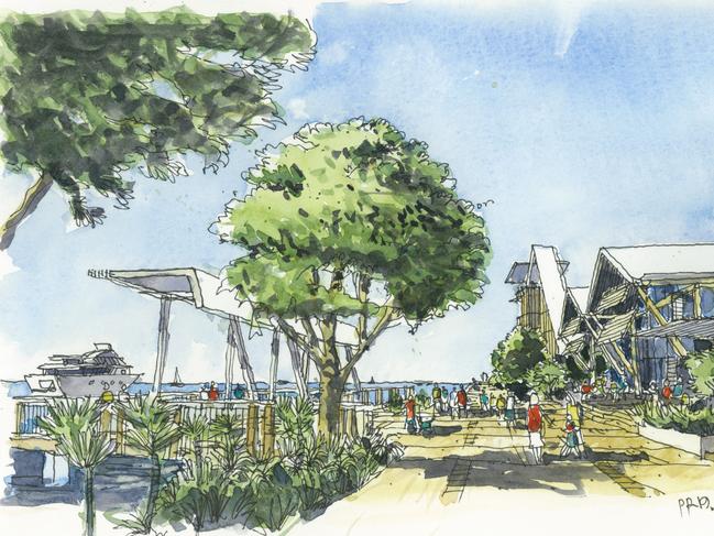 An artist's impression of the Spit’s seaway promenade