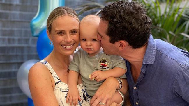 Sylvia Jeffreys and Peter Stefanovic with their one-year-old son Oscar.