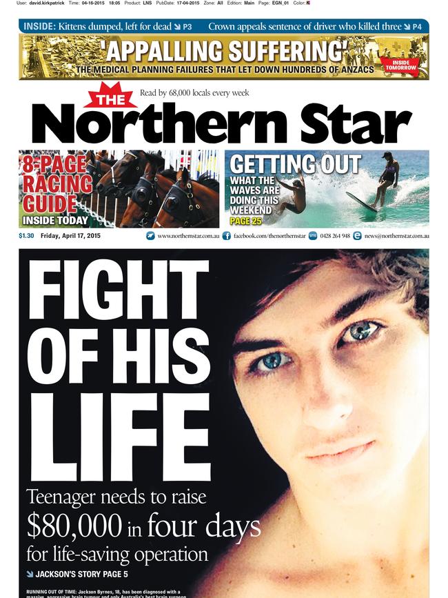 Northern Star front page.