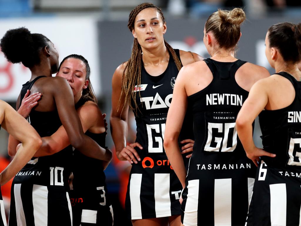 The Collingwood Magpies are on the brink of folding as a Super Netball team. Picture: Brendon Thorne/Getty Images