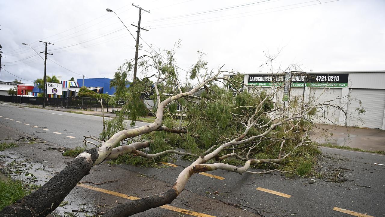 Damage after Tropical Cyclone Kirrily made landfall near Townsville in January this year. Picture: Ian Hitchcock-Getty Images