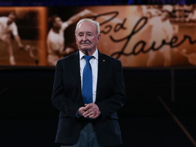 Former tennis player Rod Laver was recognised at a celebration at New York’s Museum of Modern Art. Picture: AAP