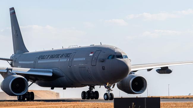 An aircraft of the Republic of Singapore Air Force. Picture: Pema Tamang Pakhrin