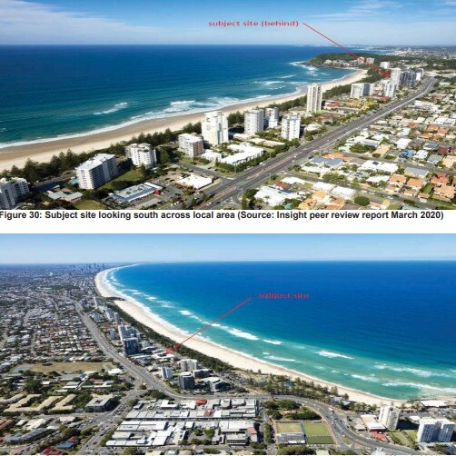 The site for the proposed twin towers at Burleigh on the Gold Coast.