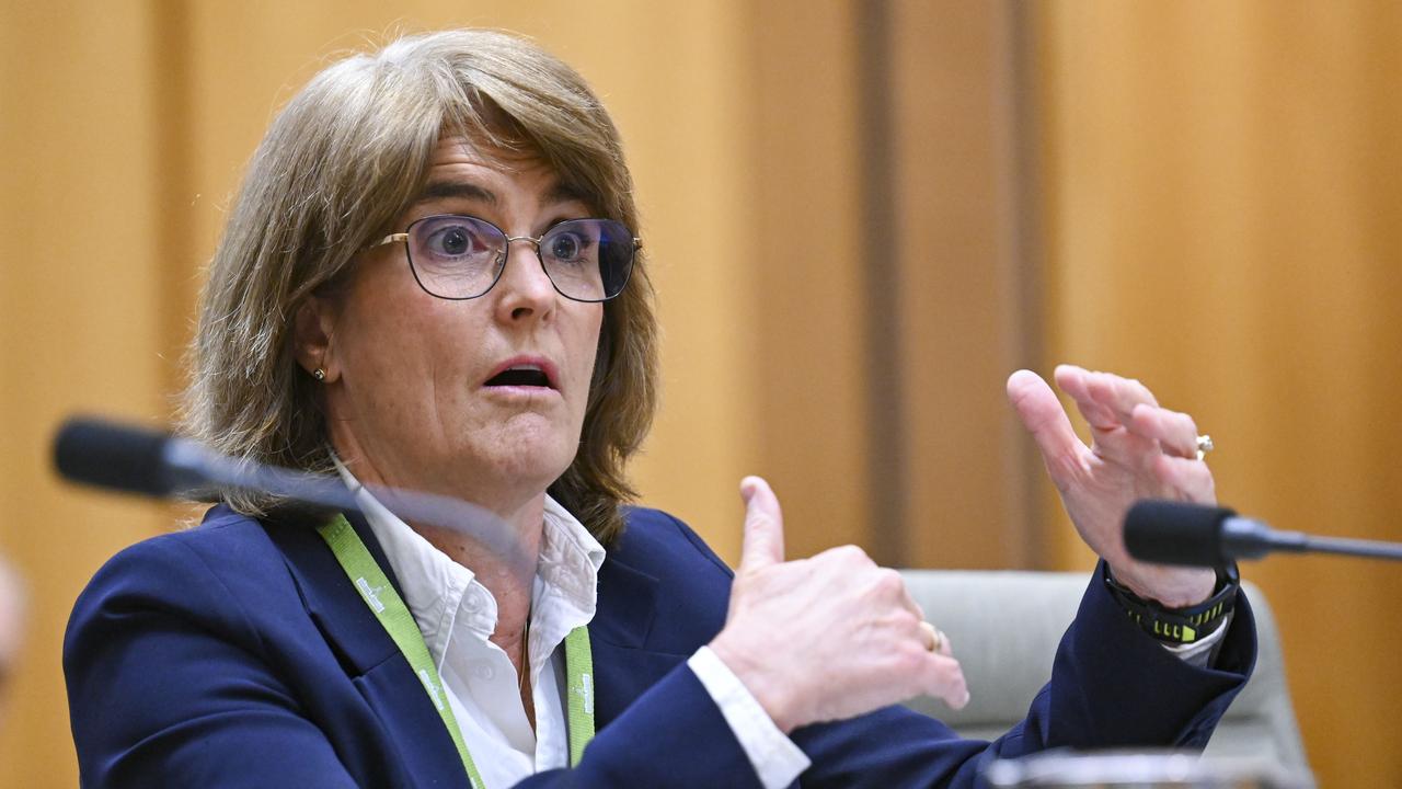 Reserve Bank Governor Michele Bullock appears at the Senate, Economics Legislation Committee Estimates at Parliament House in Canberra. Picture: NewsWire/Martin Ollman