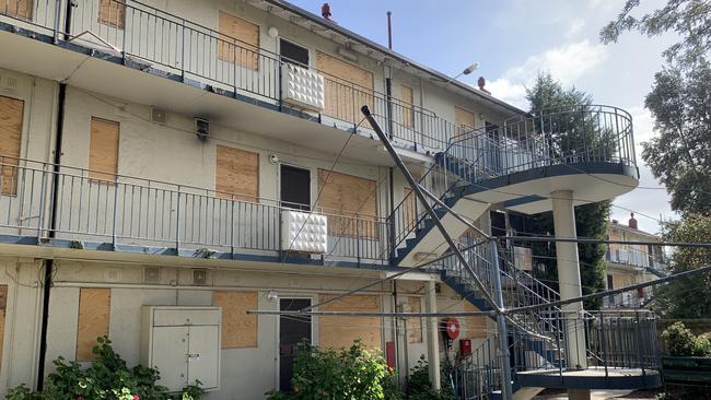 A view of an abandoned building in the estate. Picture: Josh Barnes