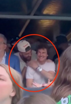 Tom Cruise and Travis Kelce look the best of friends