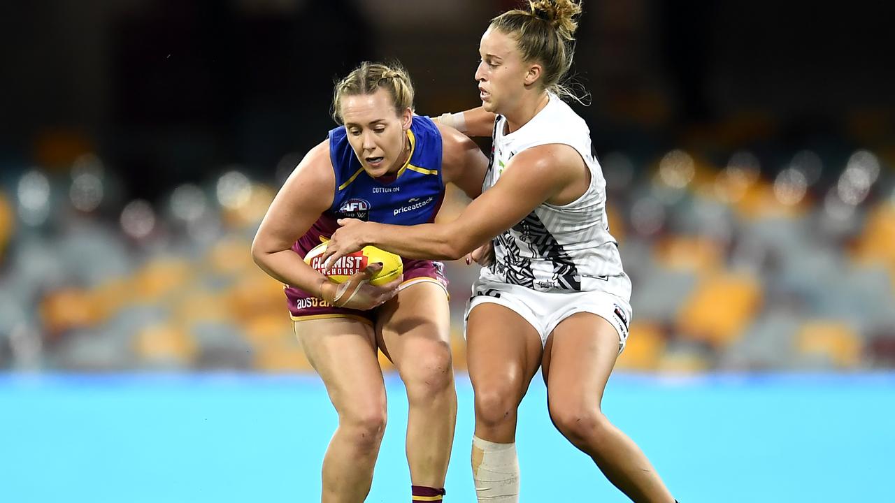 Lauren Arnell and the Lions managed to steal it at the death. Picture: Getty Images