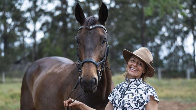 Para dressage competitor Brooke Neville with her competition horse Checklist D affectionately known as Saxon. Picture: Kevin Farmer