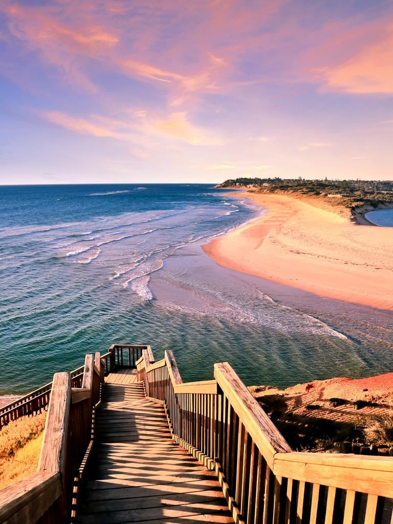 Port Noarlunga beach surfing spot.