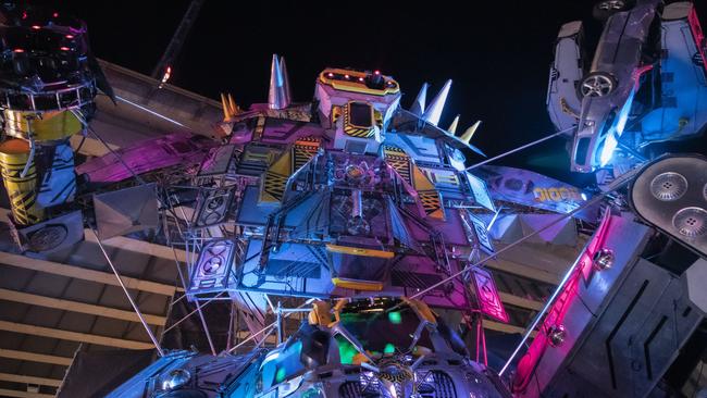 Ecobot is one of four robots who will light up nightly in the Chapel Street precinct from January 14-31. Picture: Supplied.