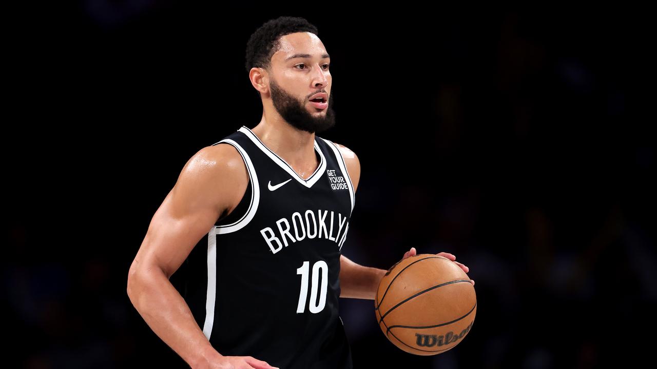 NEW YORK, NEW YORK - OCTOBER 27: Ben Simmons #10 of the Brooklyn Nets in action against the Milwaukee Bucks at Barclays Center on October 27, 2024 in the Brooklyn borough of New York City. (Photo by Luke Hales/Getty Images)