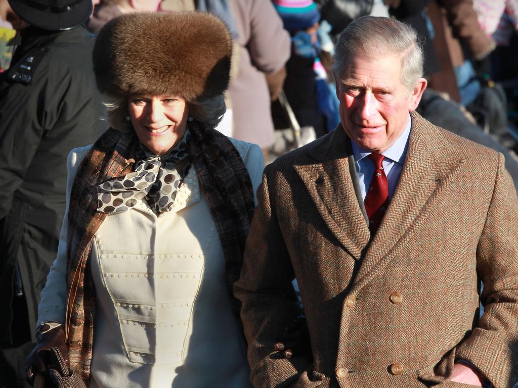 Charles and Camilla walking to the Christmas Day Church Service at St Mary's Church on December 25, 2010 in Sandringham, England. Picture: Peter Macdiarmid/Getty Images