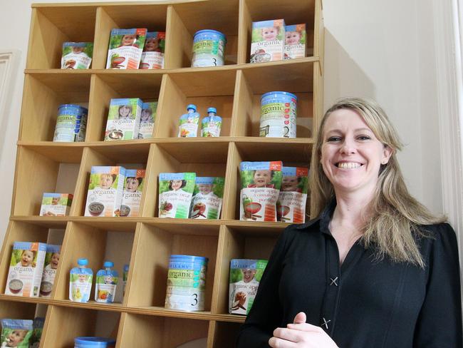 Powder keg: Infant formula manufacturer Bellamy’s Organic, led by Laura McBain, has seen its share price rise from about $1 in 2014 to $12.10 last month.