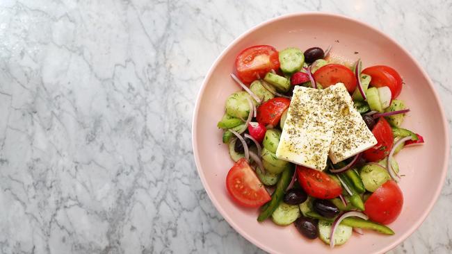 A tradition Greek salad. Picture: NIGEL HALLETT