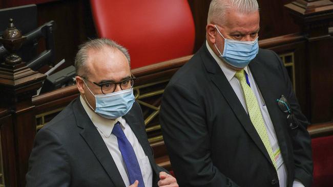 Former Victorian Labor member now Independent, Adem Somyurek in Parliament. Picture: Ian Currie