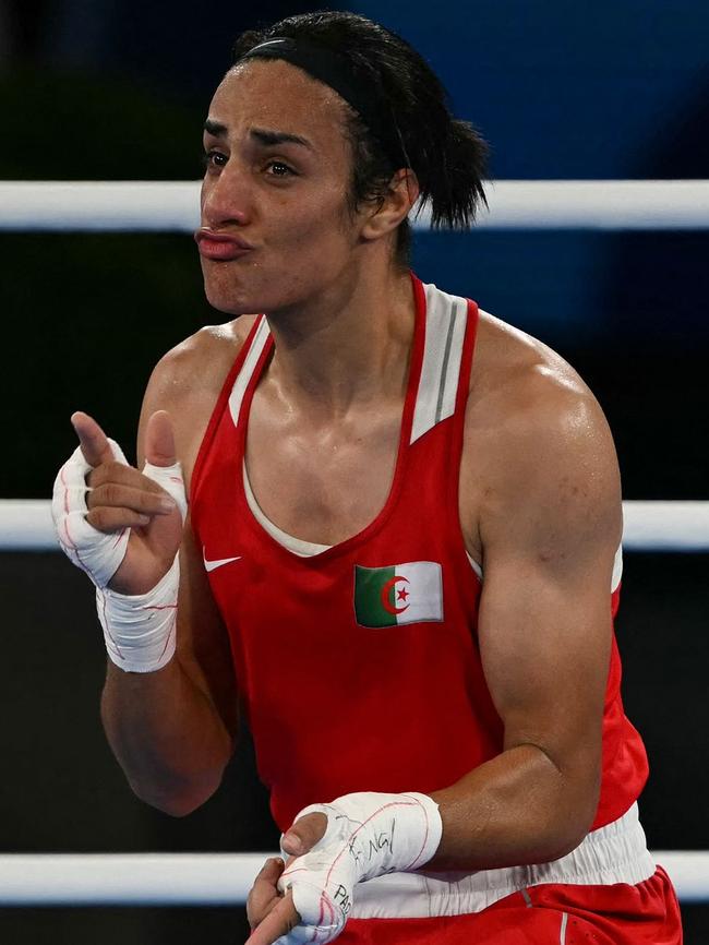 Khelif in the ring in Paris. Picture: AFP