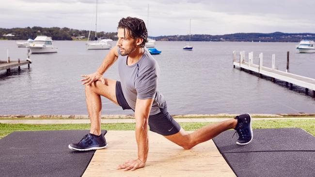 The gecko hip stretch.
