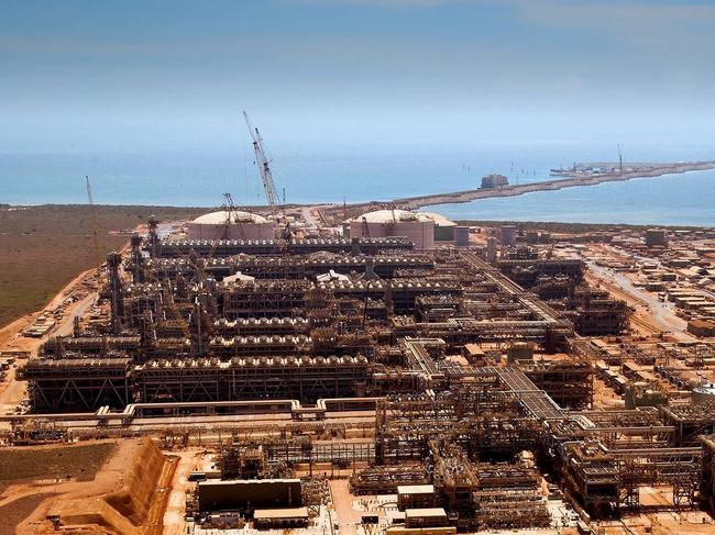 Gorgon LNG project in Western Australia, home to the world’s biggest carbon sequestration operation. Picture: Reuters