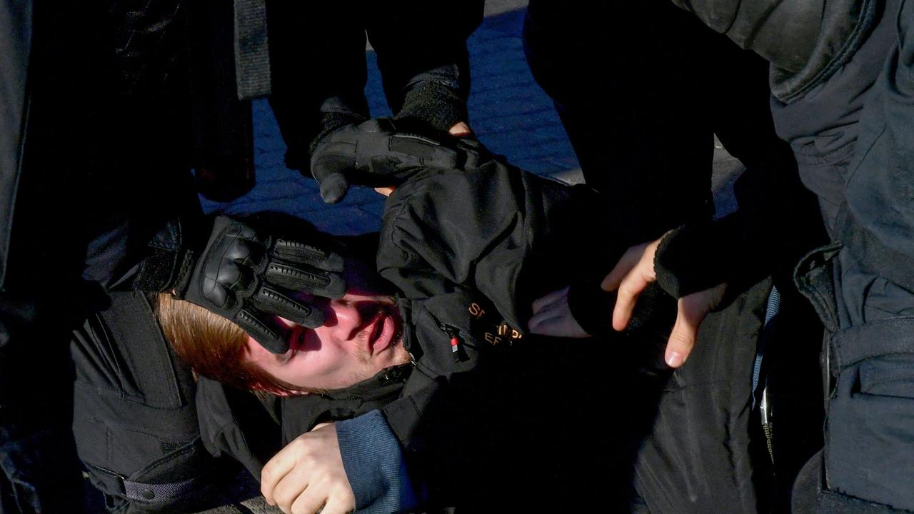 At least 870 protesters were detained on the weekend alone. Picture: AFP