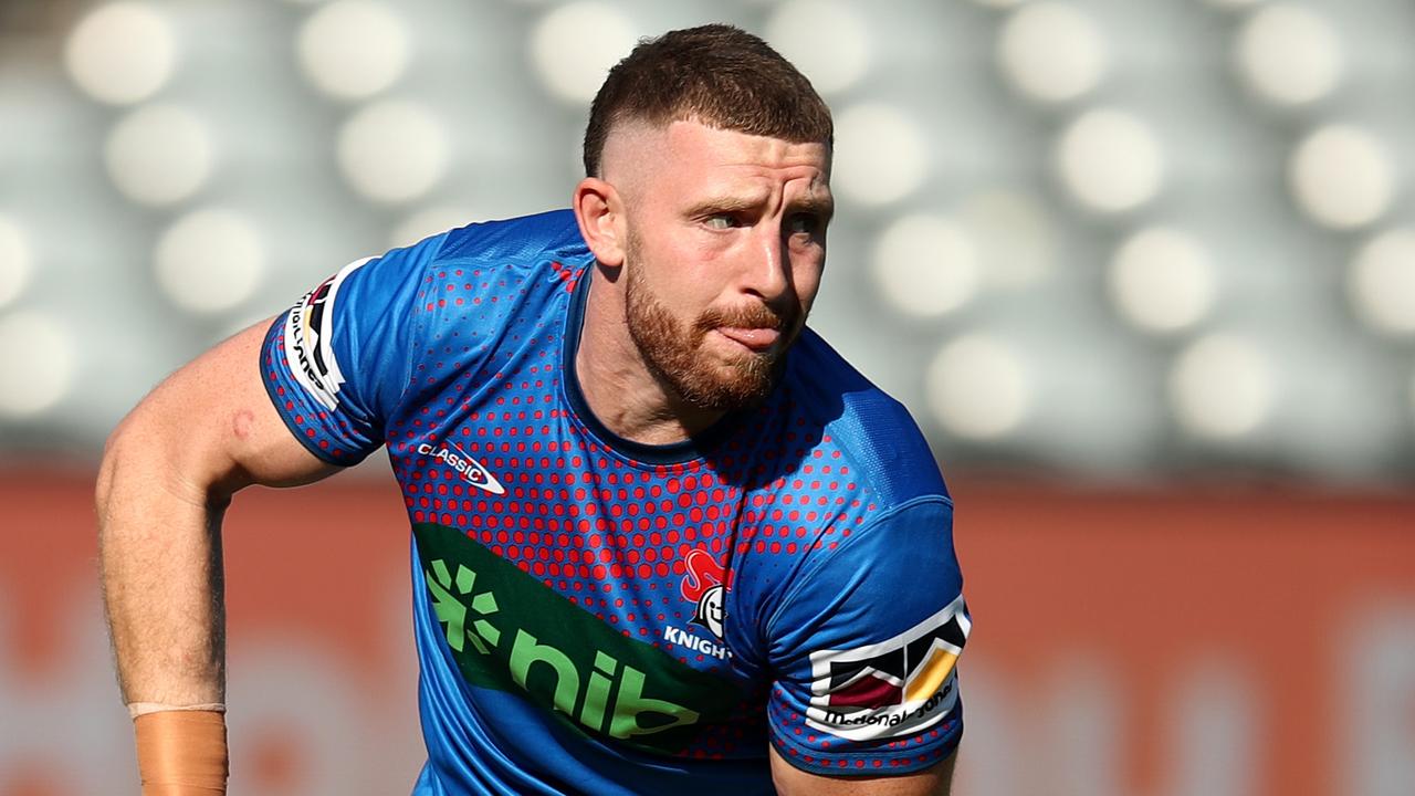 Jackson Hastings has been brought across to fix Newcastle’s attack. Picture: Jason McCawley/Getty Images