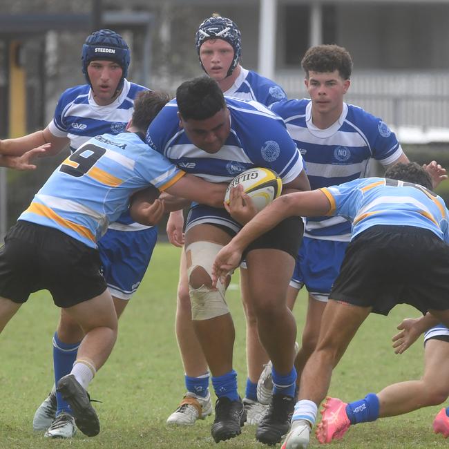 QLD Rugby Union State Championships (17-18 years boys) at the Townsville Sports Precinct. Friday May 23. Northern against Peninsular. Picture: Evan Morgan