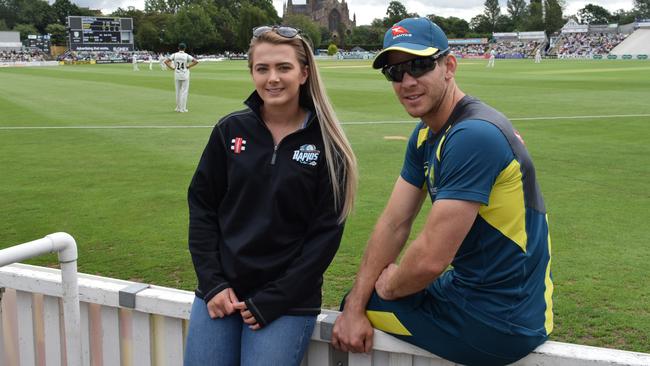 Tim Paine took time out of his Ashes preparation to catch up with Worcestershire women’s wicketkeeper and Banbury club player Chloe Hill.