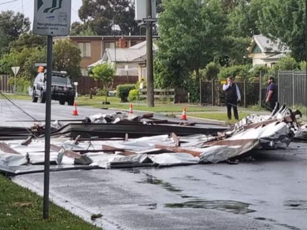 The Parkside Motel in Morwell lost its roof in Thursday's storm. Picture: Twitter