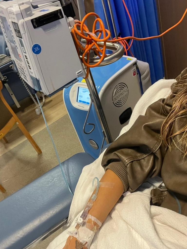 Brisbane's Tianah Groundwater has already started chemotherapy in her year-long battle with Triple-negative breast cancer after being diagnosed in March. Picture: Supplied.
