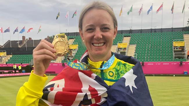 Ellen Ryan with the first of her two gold medals.