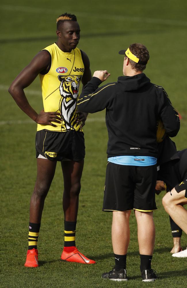 Mabior Chol lived with Tigers coach Damien Hardwick when he first arrived in Melbourne. Picture: AAP